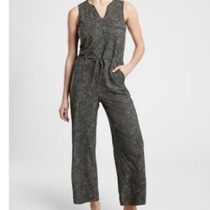 Athleta Rush Topanga Jumpsuit Viper Snakeskin Print Athleisure size 2X